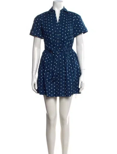 Pre-owned Cara Cara Polka Dot Print Mini Dress W/ Tags In Blue