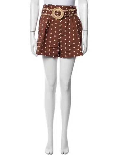 Pre-owned Cara Cara Polka Dot Print Mini Skirt In Brown