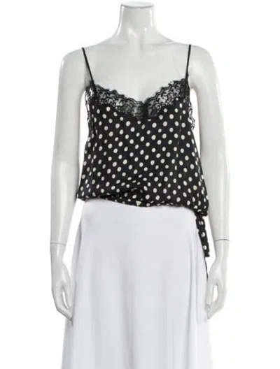 Pre-owned Cara Cara Polka Dot Print V-neck Top In Multi