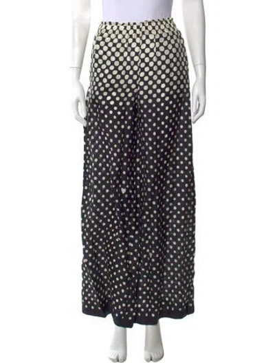 Pre-owned Cara Cara Polka Dot Print Wide Leg Pants W/ Tags In Blue