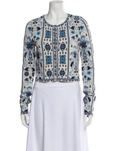 Pre-owned Cara Cara Printed Evening Jacket In Black