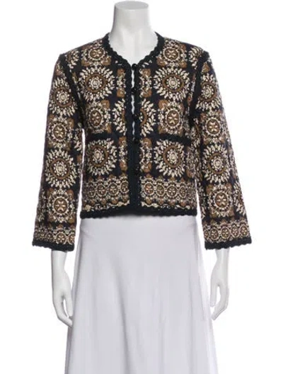 Pre-owned Cara Cara Printed Evening Jacket In Multi