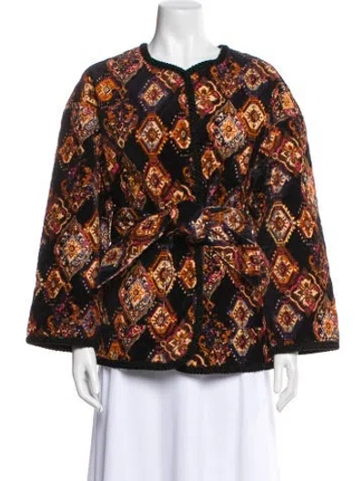 Pre-owned Cara Cara Printed Evening Jacket W/ Tags In Multi