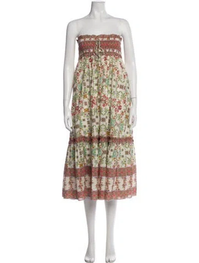 Pre-owned Cara Cara Printed Knee-length Dress In Multi