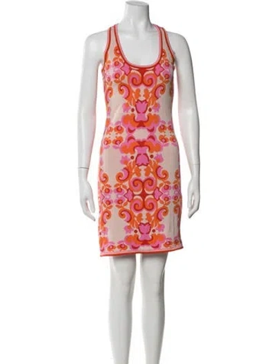 Pre-owned Cara Cara Printed Knee-length Dress In Multi