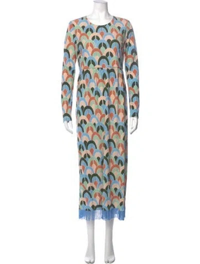 Pre-owned Cara Cara Printed Long Dress