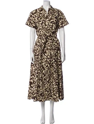 Pre-owned Cara Cara Printed Long Dress In Multi