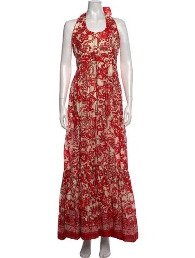 Pre-owned Cara Cara Printed Long Dress W/ Tags In Multi
