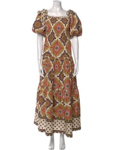 Pre-owned Cara Cara Printed Long Dress W/ Tags In Multi