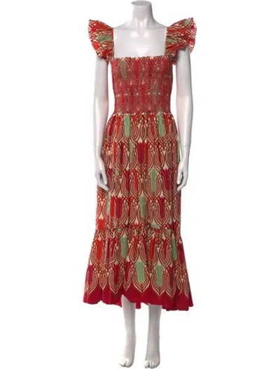 Pre-owned Cara Cara Printed Long Dress W/ Tags In Multi
