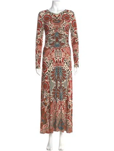 Pre-owned Cara Cara Printed Long Dress W/ Tags In Multi