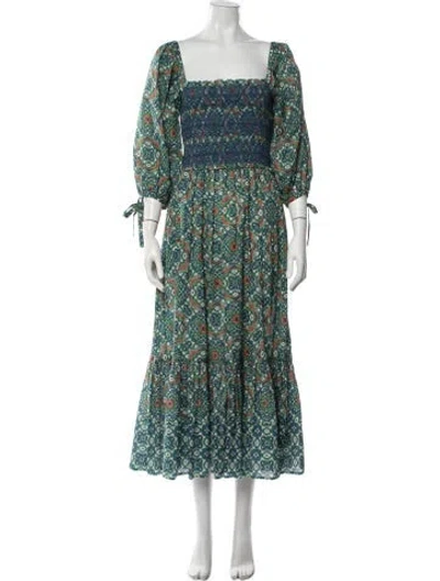 Pre-owned Cara Cara Printed Long Dress W/ Tags In Multi