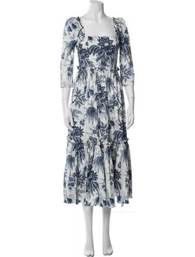 Pre-owned Cara Cara Printed Midi Length Dress In Multi