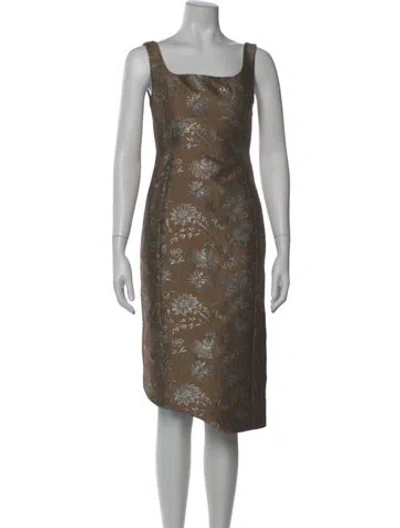 Pre-owned Cara Cara Printed Midi Length Dress W/ Tags In Multi
