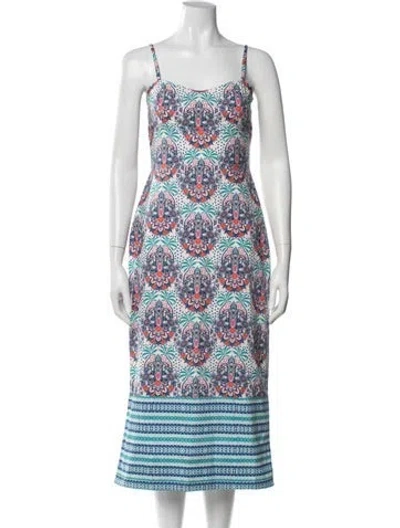 Pre-owned Cara Cara Printed Midi Length Dress W/ Tags In Multi