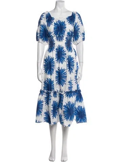 Pre-owned Cara Cara Printed Midi Length Dress W/ Tags In Multi