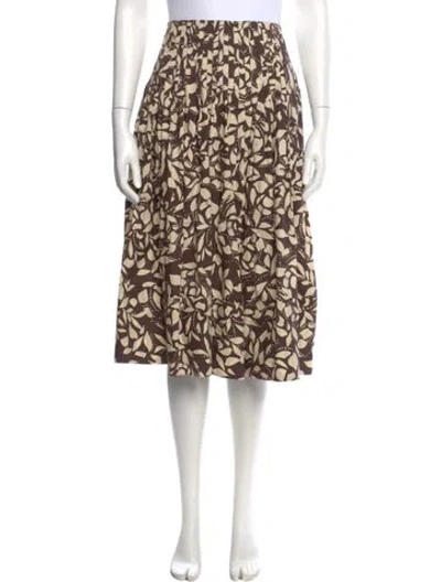 Pre-owned Cara Cara Printed Midi Length Skirt In Multi