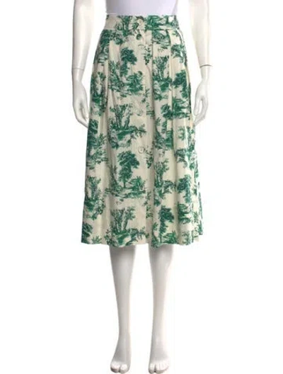 Pre-owned Cara Cara Printed Midi Length Skirt In Multi