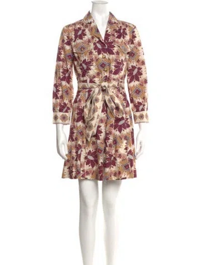 Pre-owned Cara Cara Printed Mini Dress