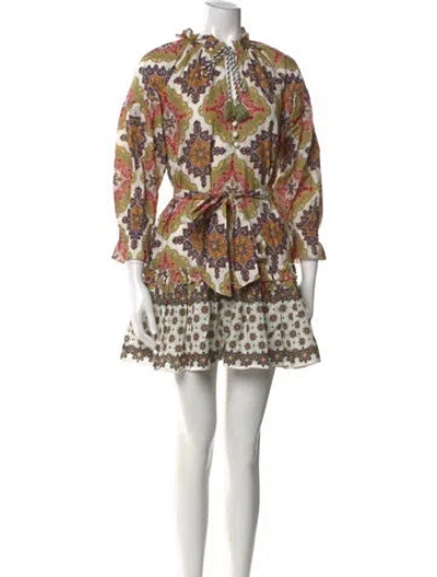 Pre-owned Cara Cara Printed Mini Dress