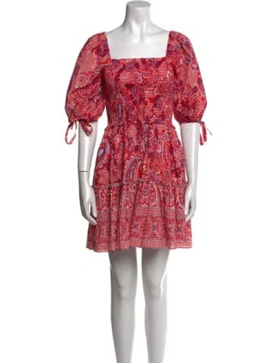 Pre-owned Cara Cara Printed Mini Dress In Multi