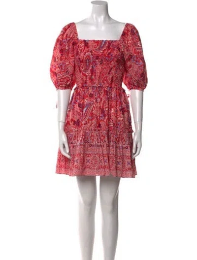 Pre-owned Cara Cara Printed Mini Dress In Multi