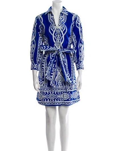 Pre-owned Cara Cara Printed Mini Dress In Multi