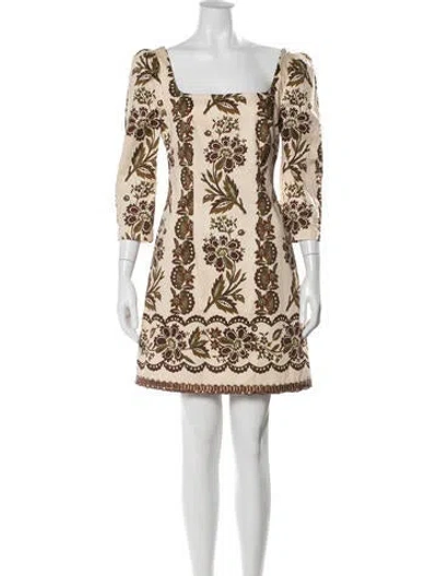 Pre-owned Cara Cara Printed Mini Dress In Multi
