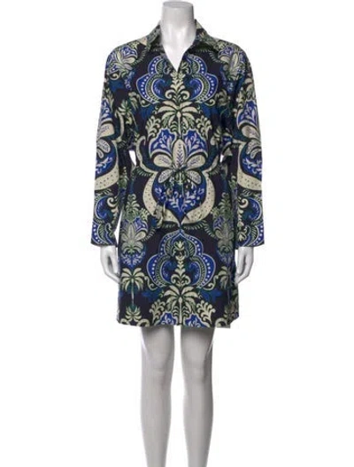 Pre-owned Cara Cara Printed Mini Dress In Multicolor
