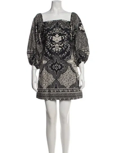 Pre-owned Cara Cara Printed Mini Dress In Purple