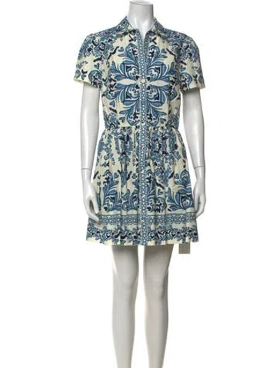Pre-owned Cara Cara Printed Mini Dress W/ Tags In Blue