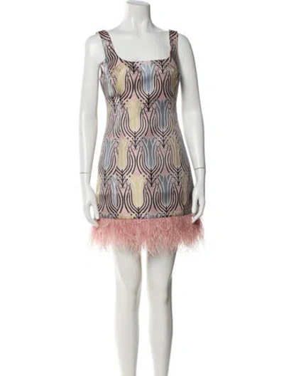 Pre-owned Cara Cara Printed Mini Dress W/ Tags In Multi