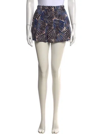 Pre-owned Cara Cara Printed Mini Shorts In Neutral