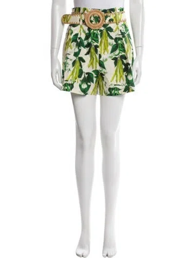 Pre-owned Cara Cara Printed Mini Shorts In Yellow