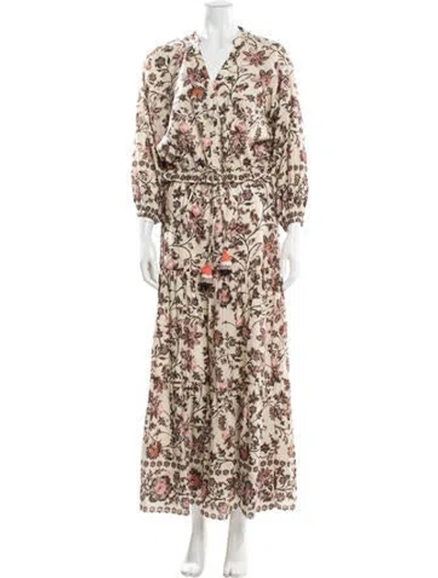 Pre-owned Cara Cara Printed Ruffle Embellishment Skirt Set In Neutral