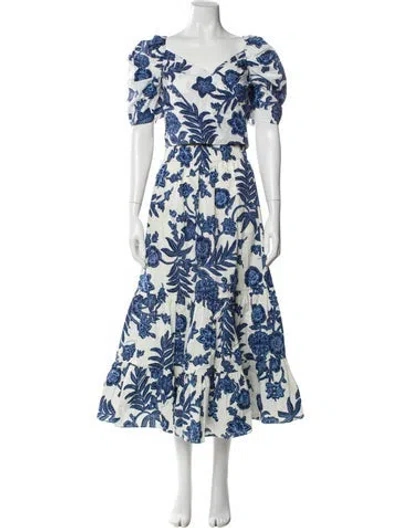 Pre-owned Cara Cara Printed Ruffle Embellishment Skirt Set W/ Tags In Multi