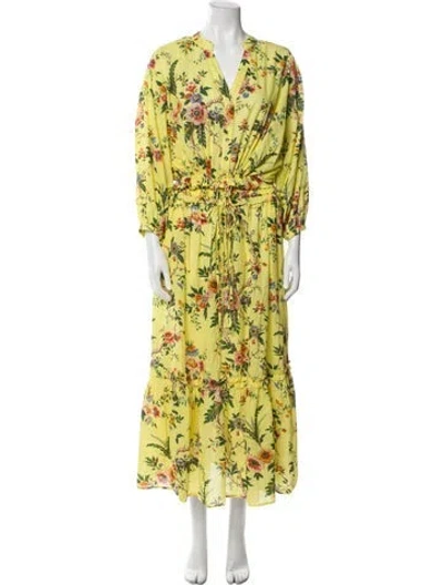 Pre-owned Cara Cara Printed Ruffle Embellishment Skirt Suit W/ Tags In Multi