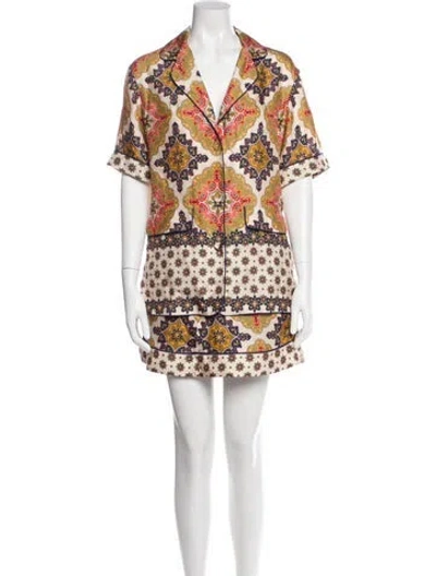 Pre-owned Cara Cara Printed Short Set In Multi