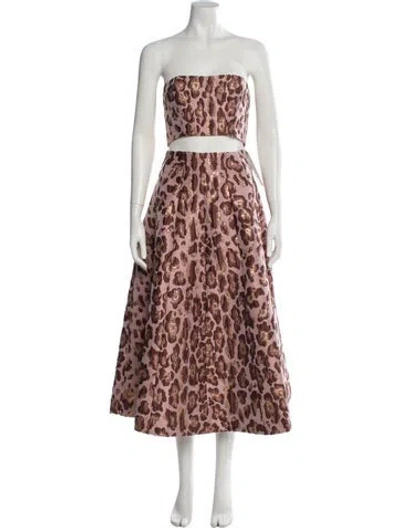 Pre-owned Cara Cara Printed Skirt Set W/ Tags In Pink