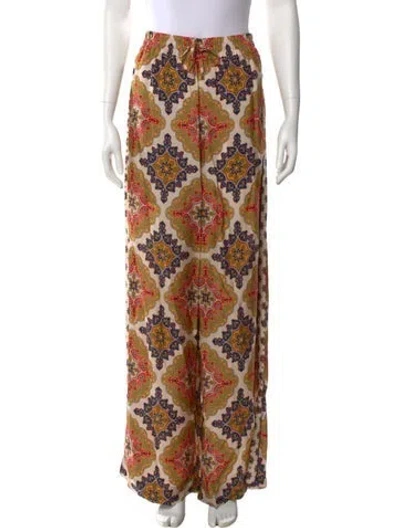 Pre-owned Cara Cara Printed Wide Leg Pants In Multi