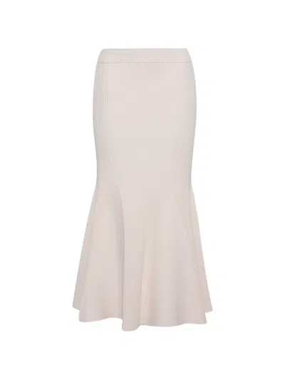 Cara Cara Ravena Ribbed-knit Skirt In Neutral
