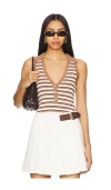 Cara Cara Redfield Top In Clay Multi Stripe