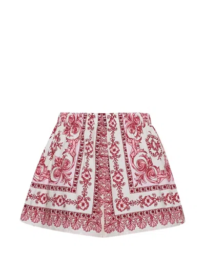 Cara Cara Roxy Scarf-print Shorts In Red