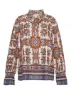 Cara Cara Ruffled Geometric-print Top In Multi