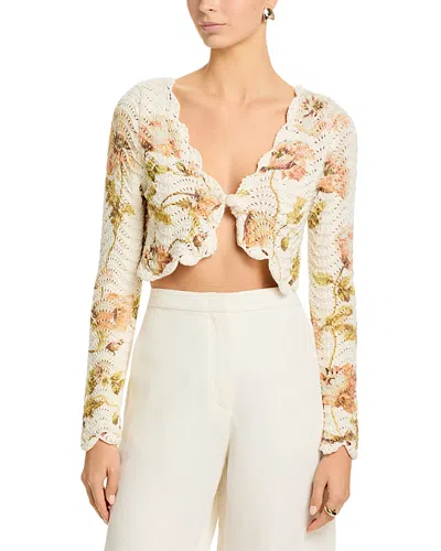 Cara Cara Sally Floral-pattern Cardigan In Neutral
