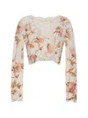 Cara Cara Sally Floral-pattern Cardigan In Neutral