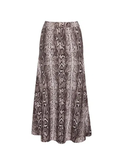 Cara Cara Sandra Snake-print Midi Skirt In Multi