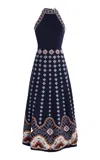 Cara Cara Sandrinna Midi Dress In Navy