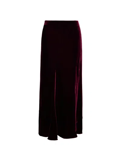 Cara Cara Sanvi Velvet Midi Skirt In Multi