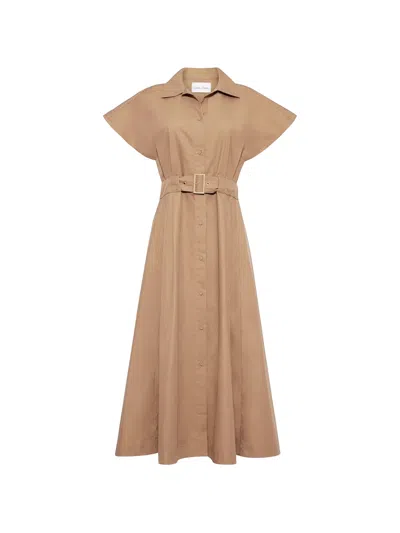 Cara Cara Sawyer Belted Dress In Brown